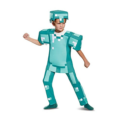 Armor Deluxe Minecraft Costume, Blue, Medium (7-8)