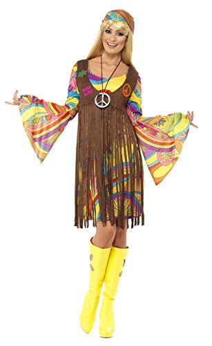 Smiffys Women 1960s Groovy Lady Adult Sized Costume, Brown, 1X US