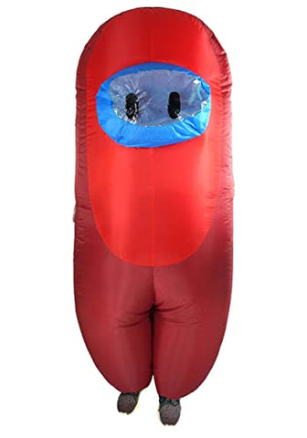 Adult's Amongst Us Red Imposter Sus Crewmate Killer Inflatable Costume