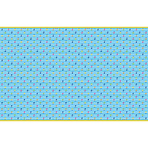 Unique Baby Shark Rectangular Plastic Tablecover - 1 Pc, Multicolor, One Size