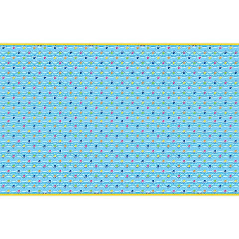 Unique Baby Shark Rectangular Plastic Tablecover - 1 Pc, Multicolor, One Size