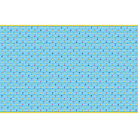 Unique Baby Shark Rectangular Plastic Tablecover - 1 Pc, Multicolor, One Size