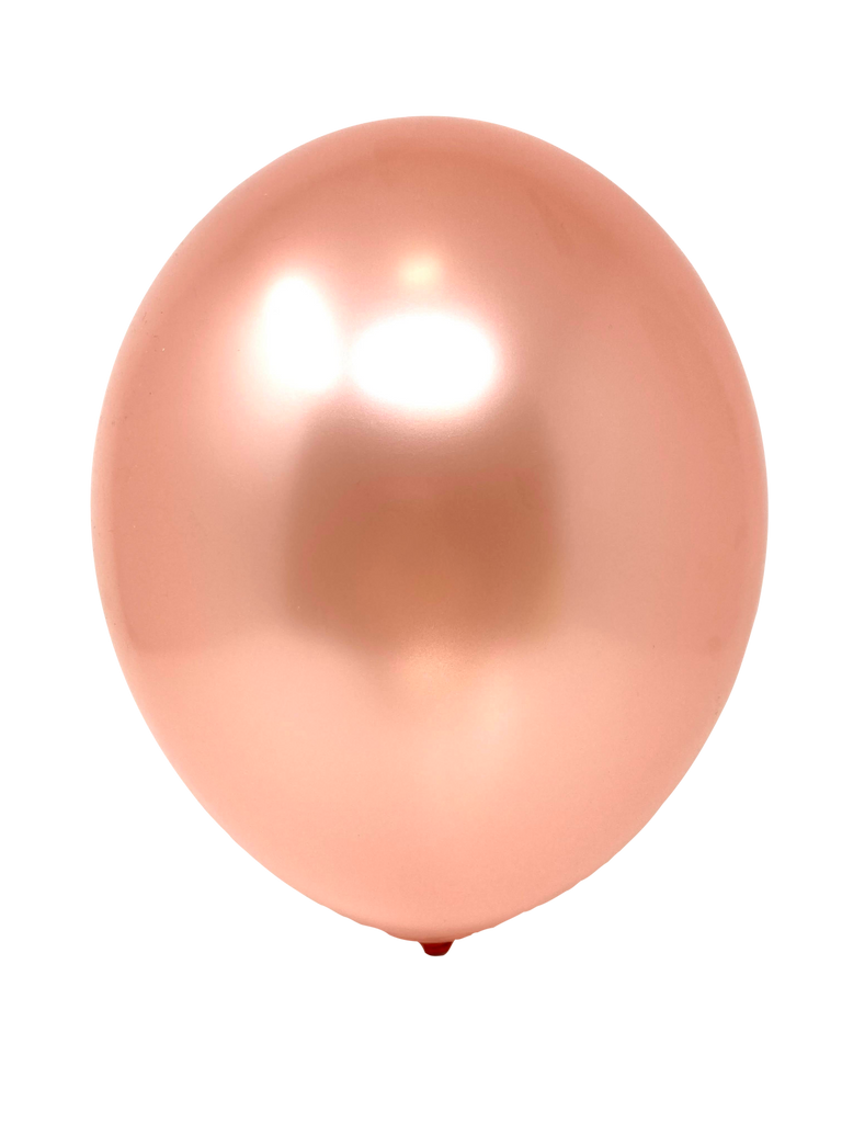 12" Metallic Latex Balloons - 50 Count - Rose Gold