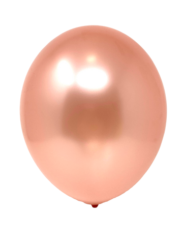 12" Metallic Latex Balloons - 50 Count - Rose Gold