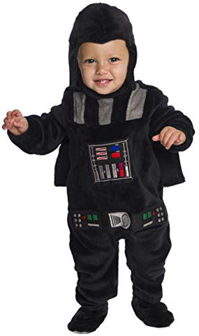 Rubie's Kid's Star Wars Classic Darth Vader Deluxe Plush Costume Romper Baby Costume, Color As Shown, Infant