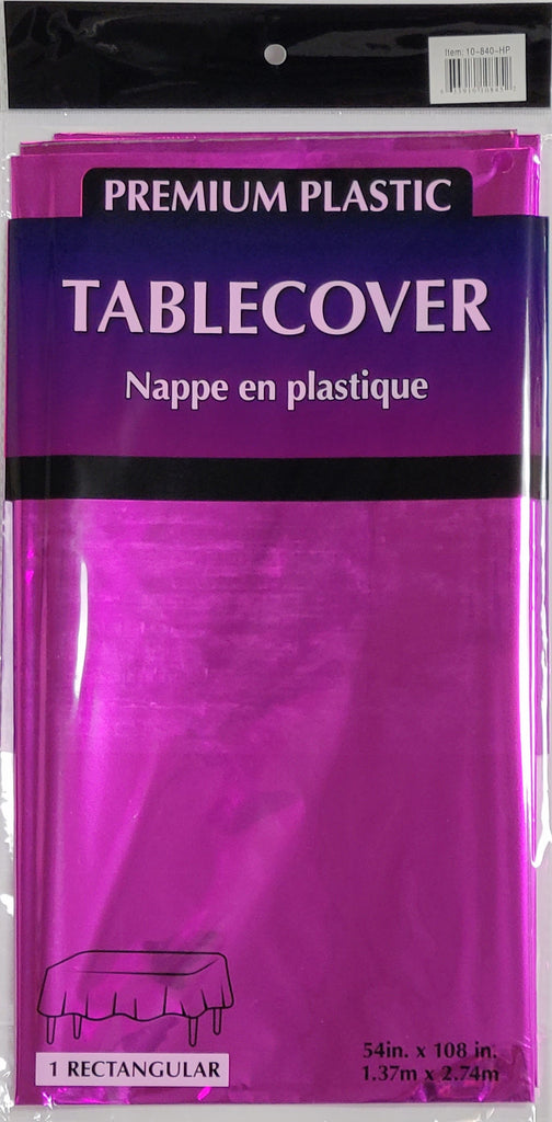 Metallic Table Cover - Hot Pink
