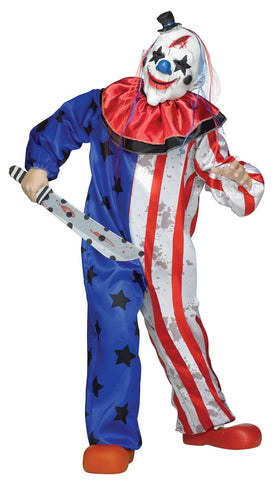 Fun World Evil Clown Costume, Medium 8 - 10, Multicolor