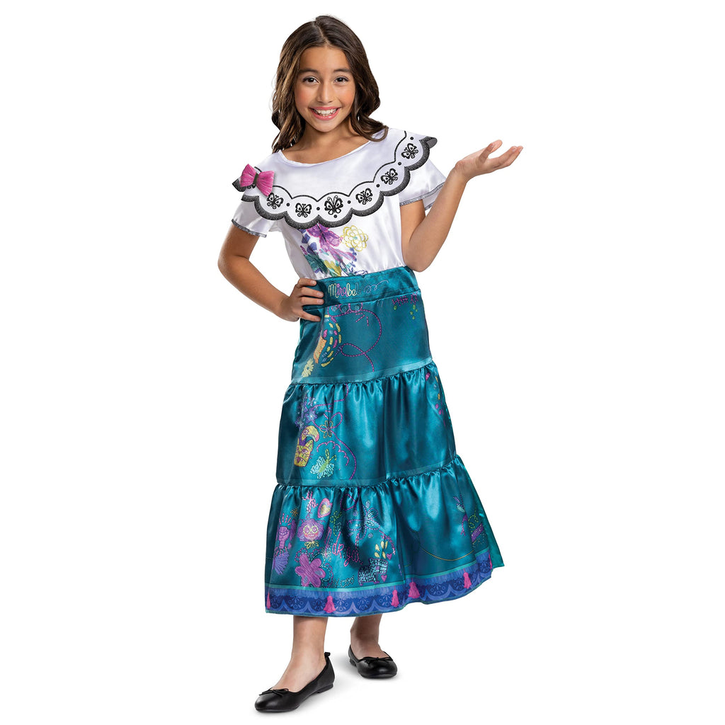 Mirabel Costume for Girls, Official Disney Encanto Mirabel Dress Outfit for Kids, Child Size Extra Small (3-4T)