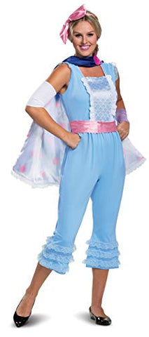 Disguise Disney Pixar Bo Peep Toy Story 4 Deluxe Women's Costume, Blue, L (12-14)