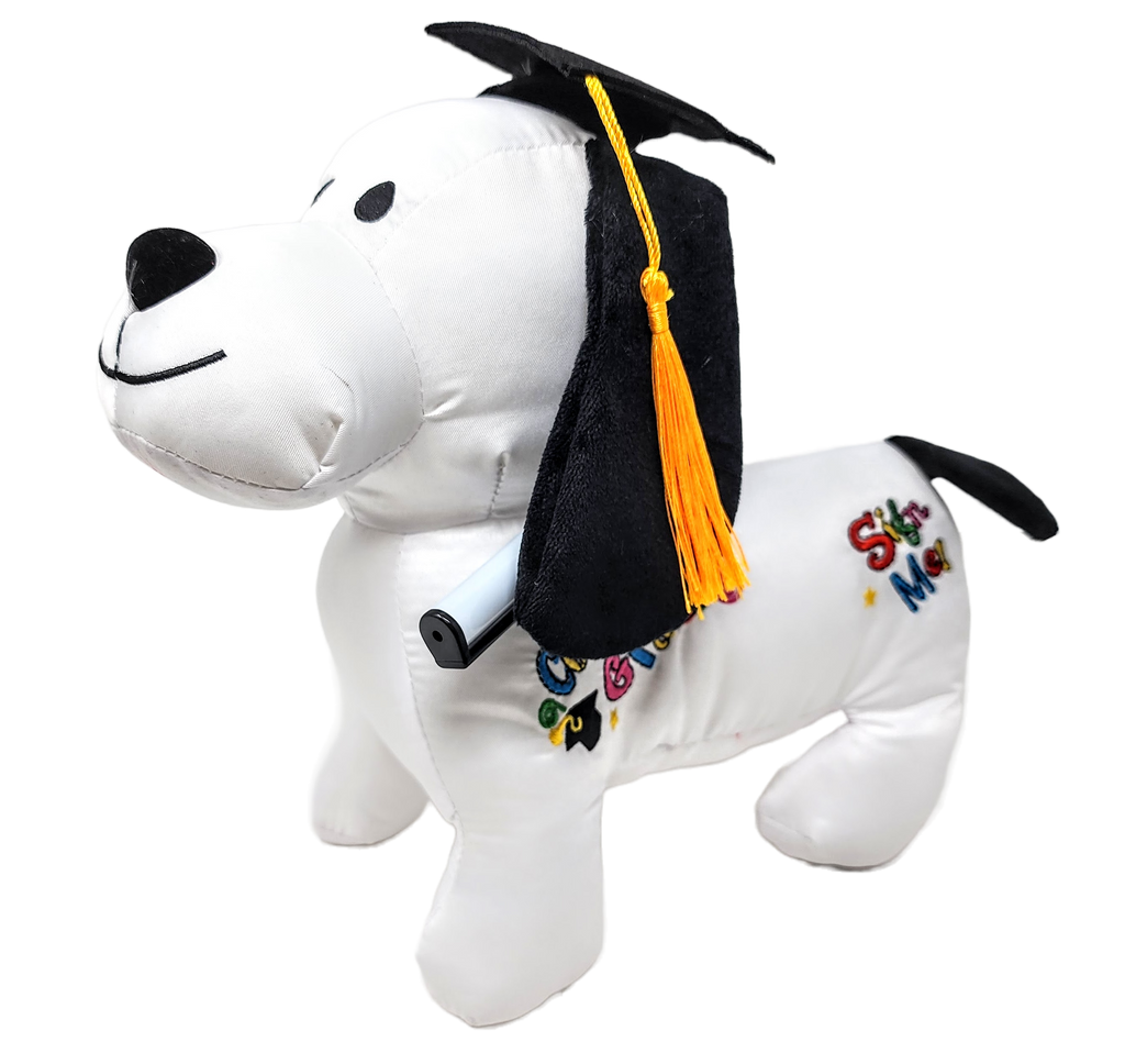 11" Autograph Grad Dog - Black