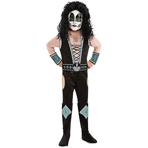 KISS Men's DLX Catman Childrens Costume Costume Black - Medium