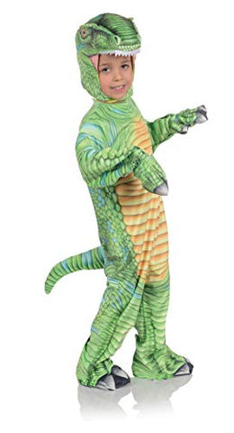 Children's Green T-Rex Printed Costume - Jumpsuit